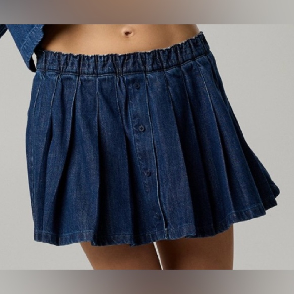 OFFLINE by Aerie Oxford Mini Skirt (with built-in shorts)